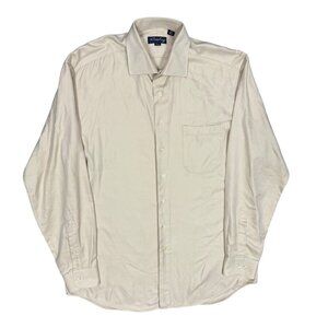Coppley Oxford Dress Shirt Textured Fabric Long Sleeve Cotton 42 16 1/2 Large